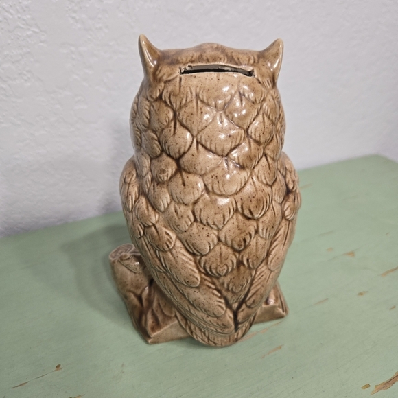 Be Wise Save Ceramic Owl Coin Bank 1977 Vintage MCM - Picture 3 of 6